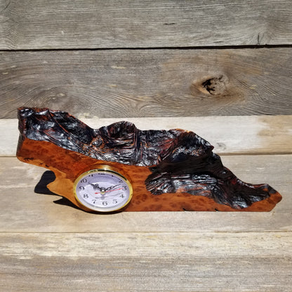 Redwood Wood Clock Redwood Burl Clock #147 Red Wood 5th Anniversary