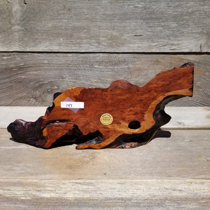 Redwood Wood Clock Redwood Burl Clock #147 Red Wood 5th Anniversary