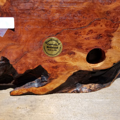 Redwood Wood Clock Redwood Burl Clock #147 Red Wood 5th Anniversary