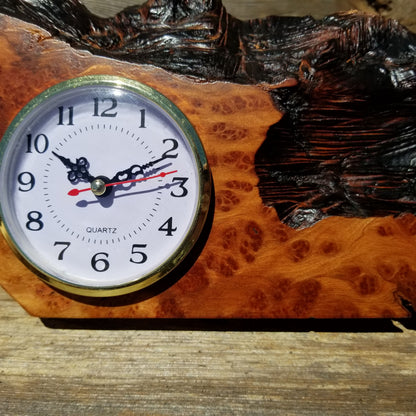 Redwood Wood Clock Redwood Burl Clock #147 Red Wood 5th Anniversary