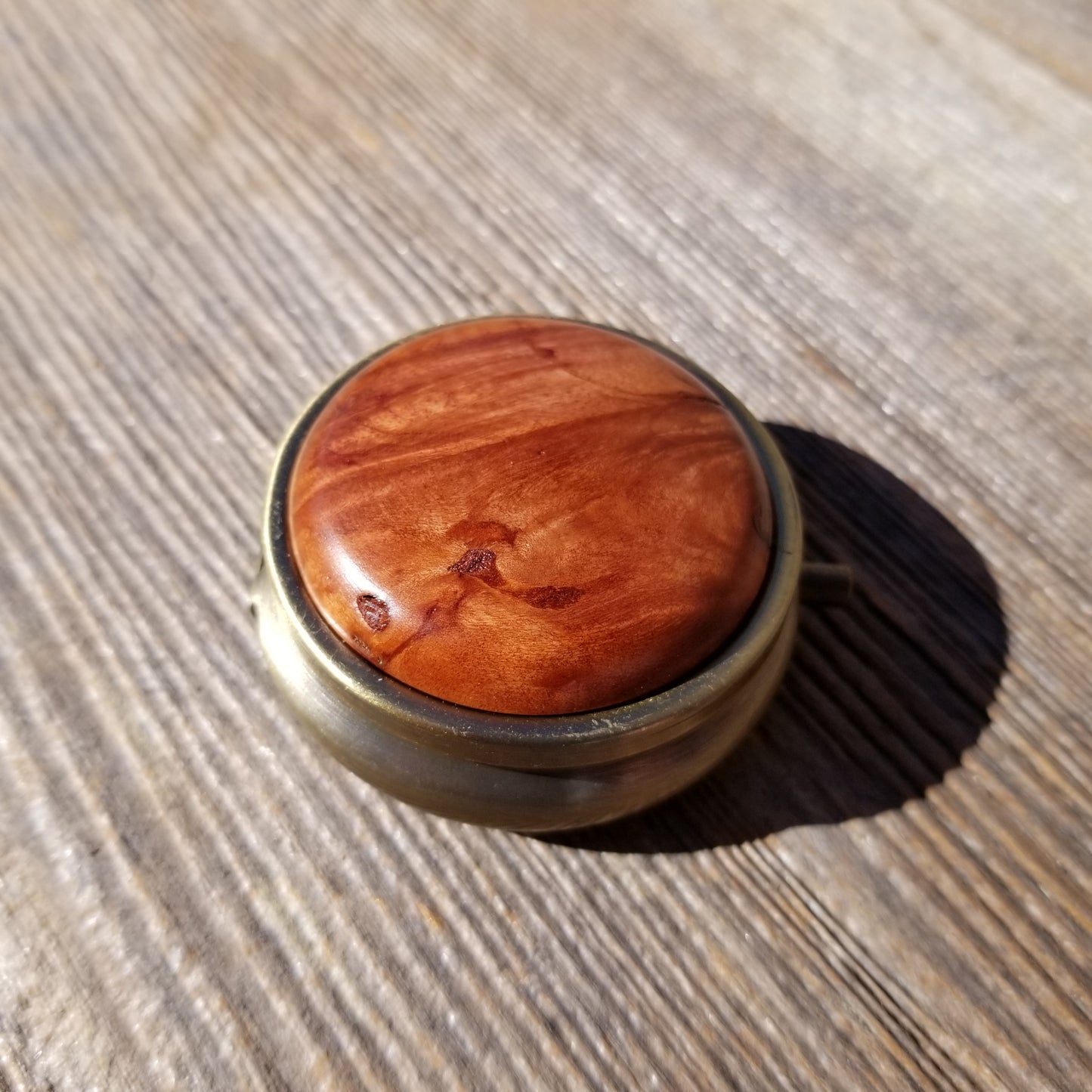 California Burl Handmade Pill Box 3 Section #210