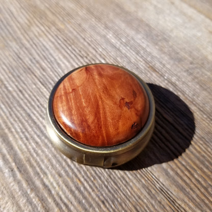 California Burl Handmade Pill Box 3 Section #210