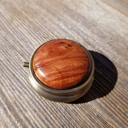 California Burl Handmade Pill Box 3 Section #210