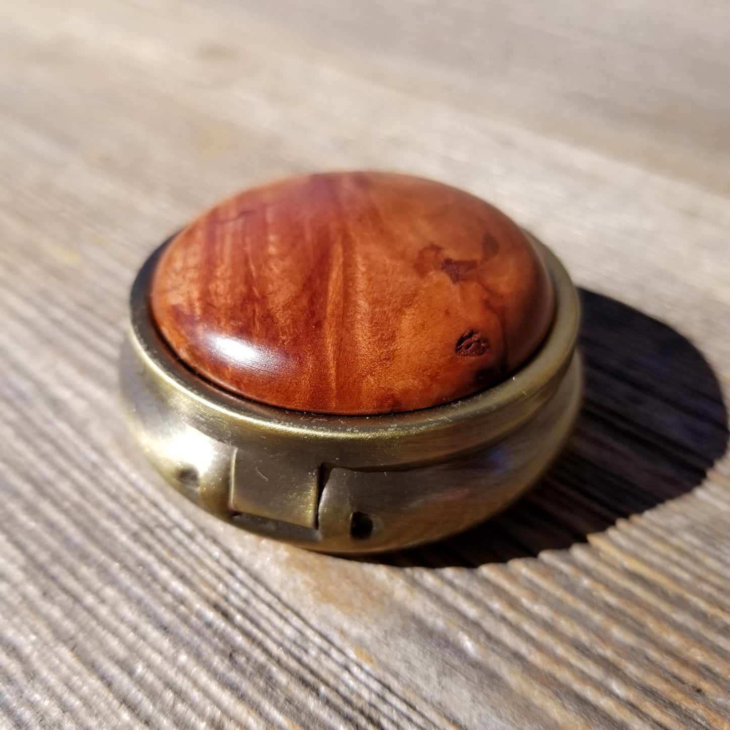 California Burl Handmade Pill Box 3 Section #210