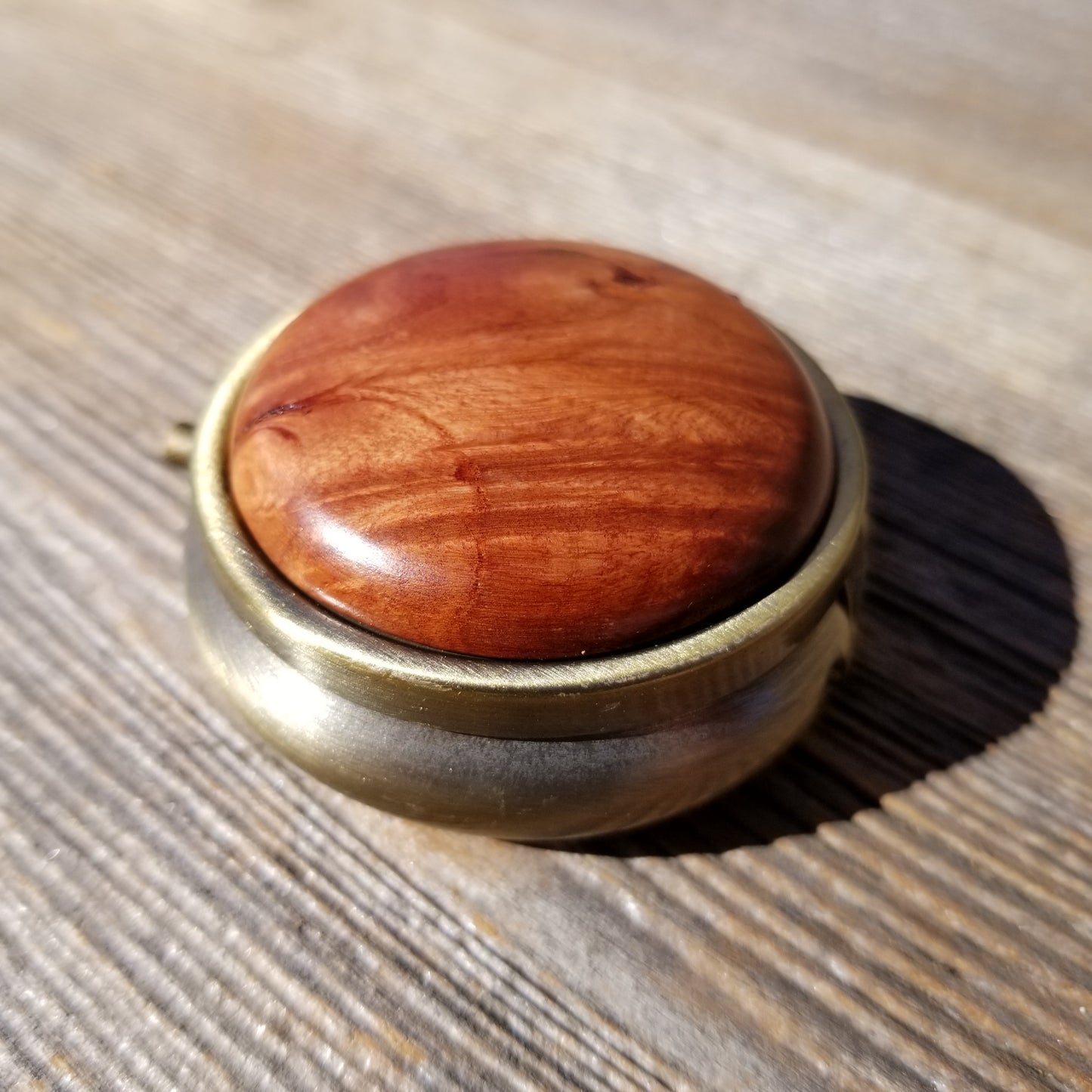 California Burl Handmade Pill Box 3 Section #210