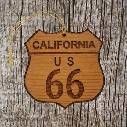 Route 66 Ornament - California Christmas - Road Sign