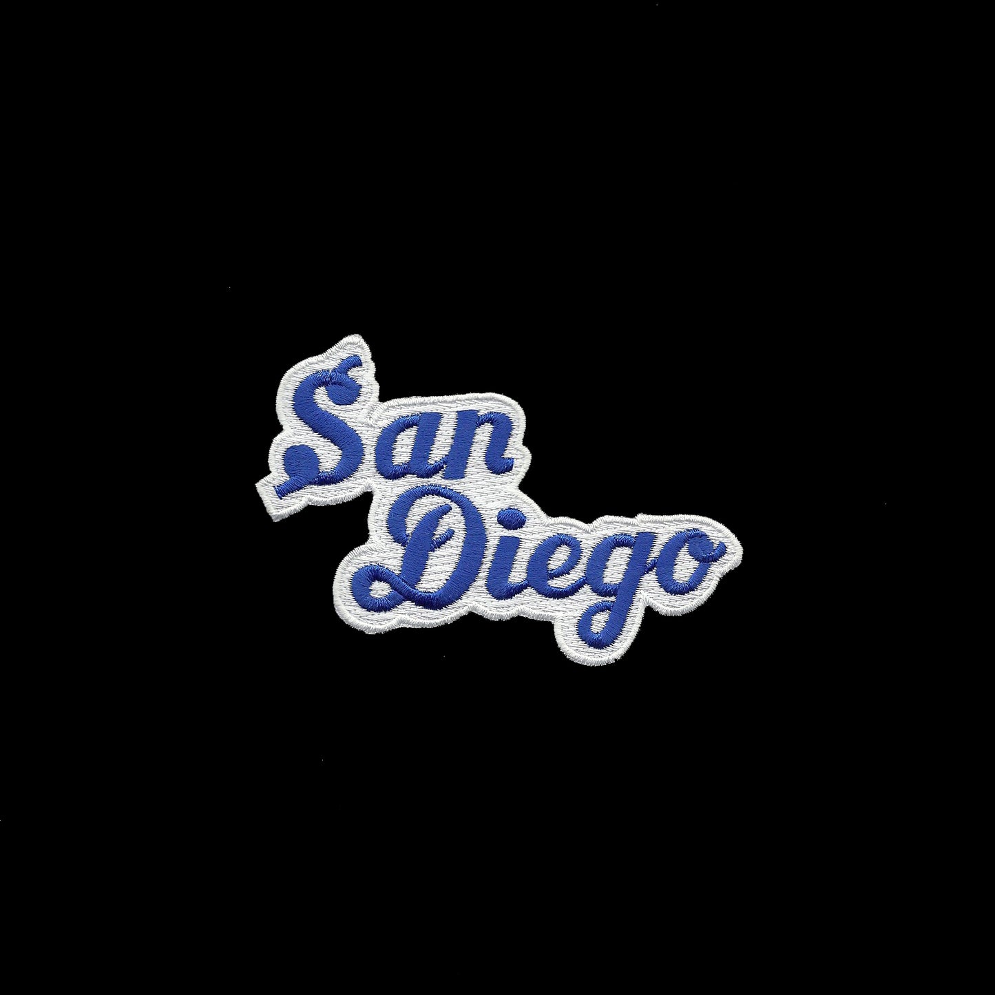 San Diego Patch - Script Blue and White - Iron On California Souvenir Badge Emblem