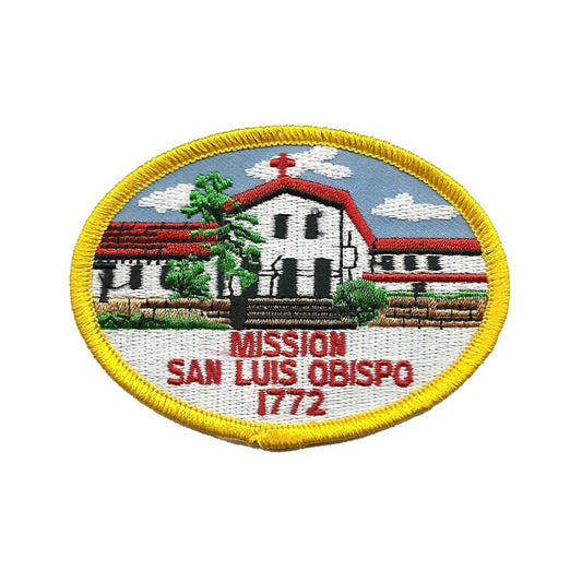 California Patch - Iron On San Luis Obispo Mission Souvenir Badge Emblem