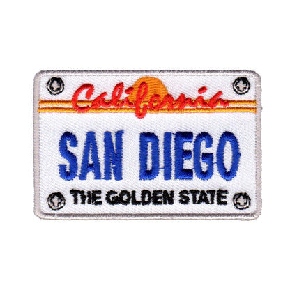 San Diego License Plate California Patch Iron On Souvenir Applique Badge Emblem Accessory