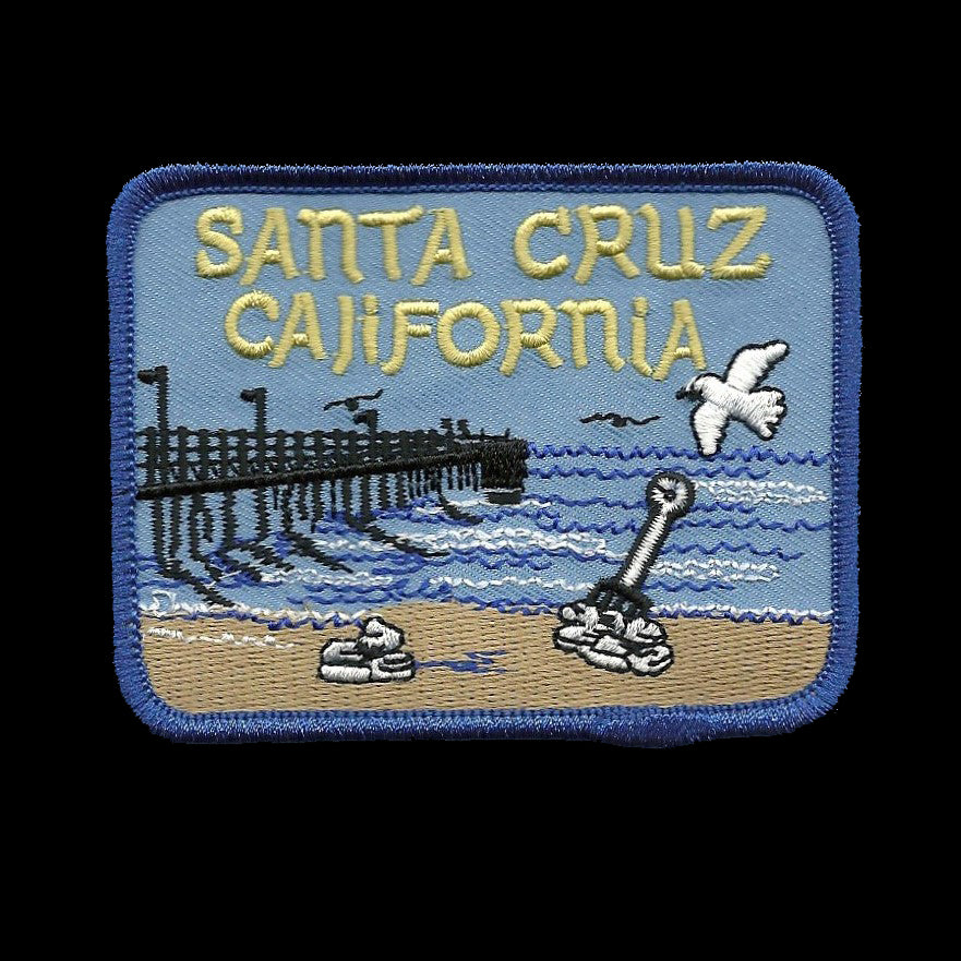 Santa Cruz Pier California Iron On Patch Souvenir Badge Emblem