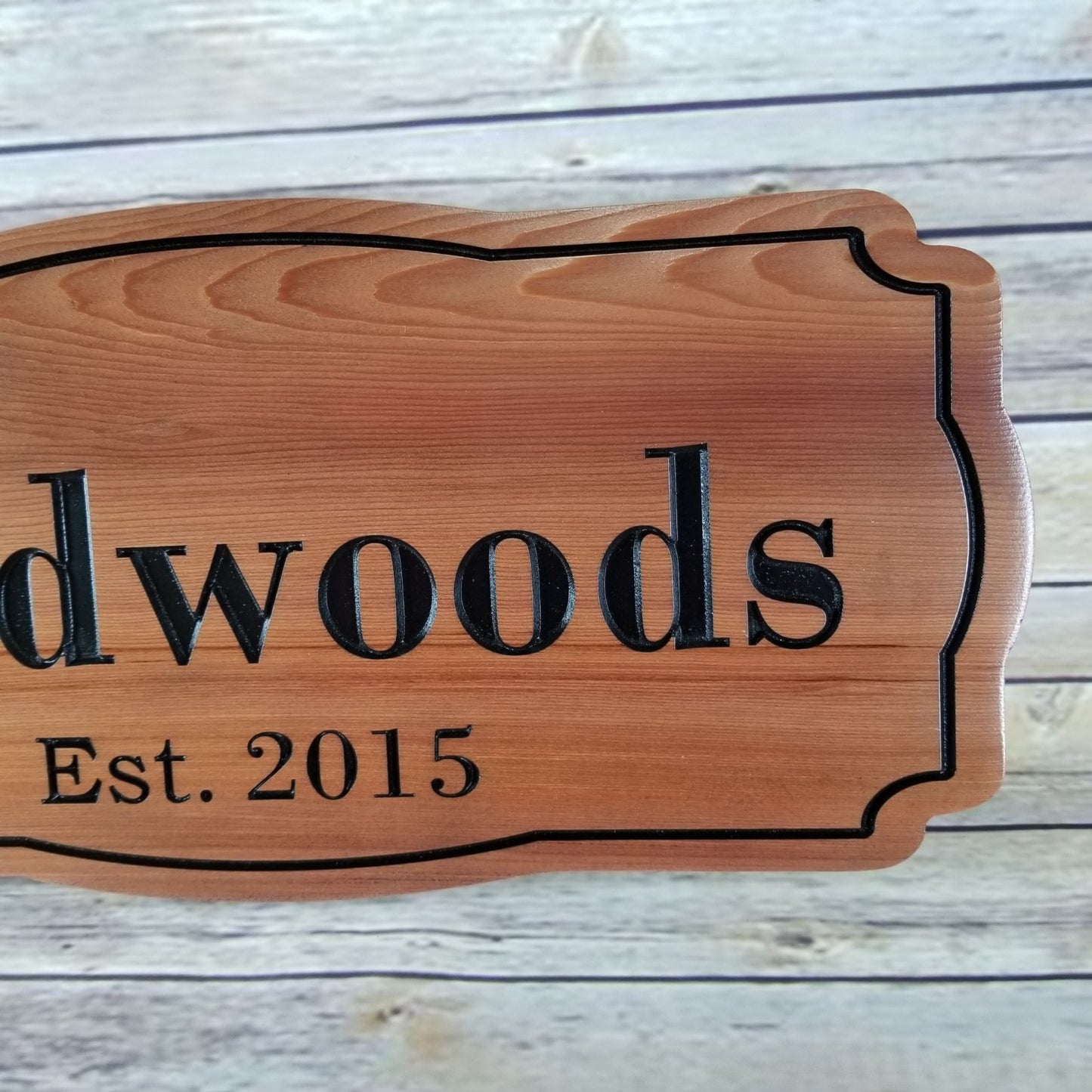 Family Name Custom Sign Est with Date Carved Sign Handmade Last Name Personalized California Redwood