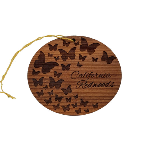 Wholesale Butterflies Pattern California Redwoods Wood Ornament