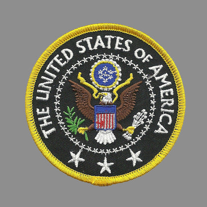 Presidential Seal Patch USA Federal Government Badge Circle 3" Iron On United States of America Souvenir