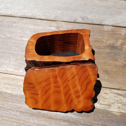 Handmade Wood Box with Redwood Rustic Handmade Ring Box #140