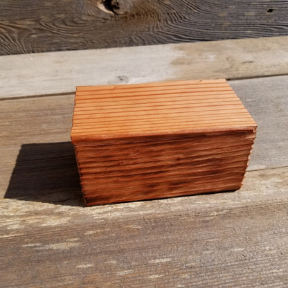 Wood Box Redwood Rustic Handmade California Redwood Jewelry Box 6 inch Memories