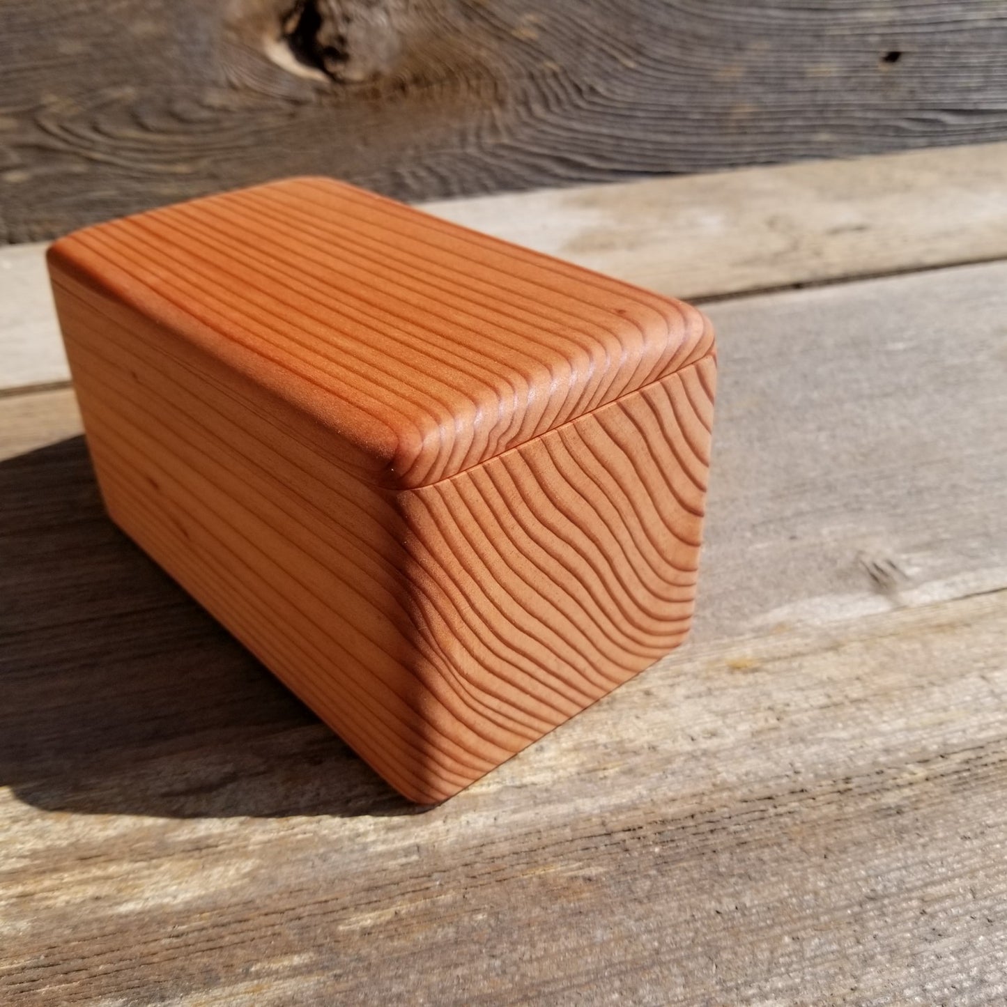 Wood Box Redwood Handmade California Redwood Jewelry Box 6 inch