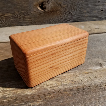 Wood Box Redwood Handmade California Redwood Jewelry Box 6 inch