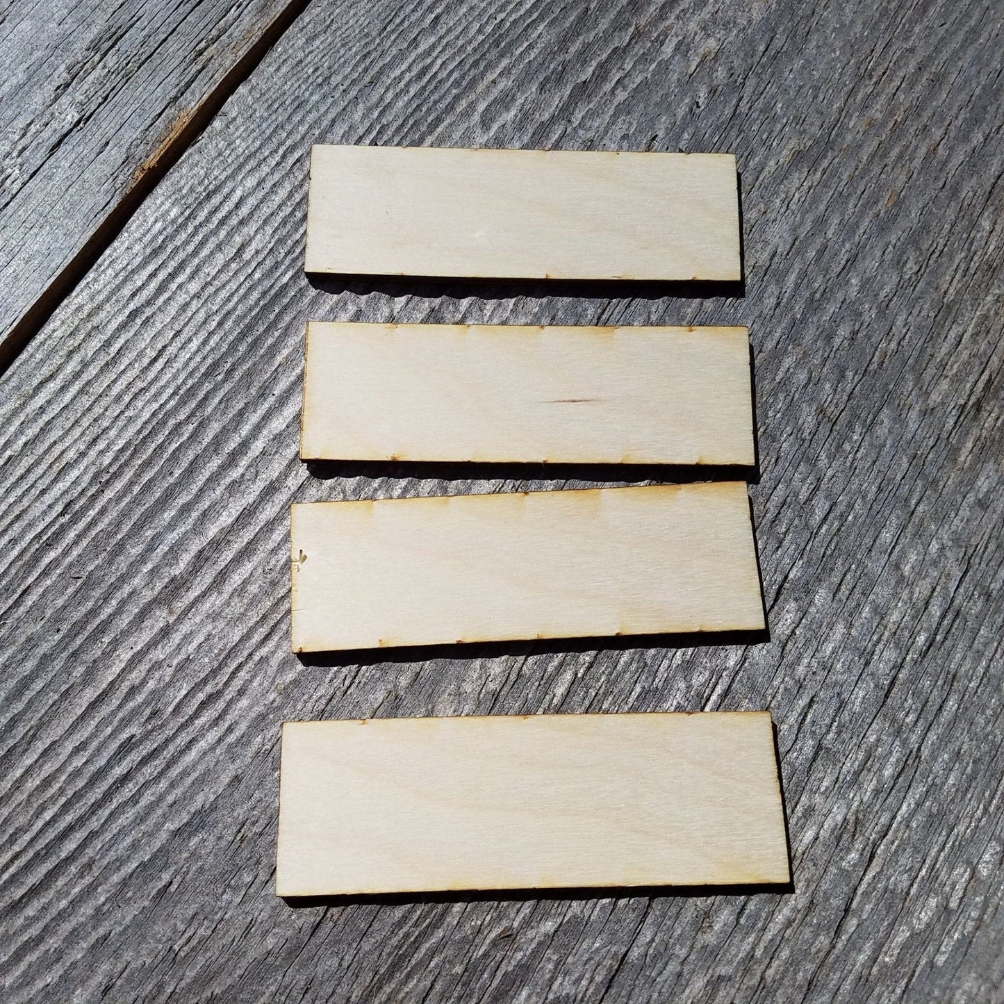 Wood Cutout Rectangles - 3 Inch - Unfinished Wood - Lot of 12 - Wood Blank Craft Projects