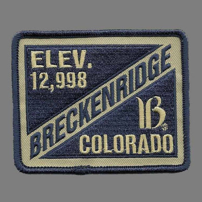 Breckenridge Colorado Patch - Ski Patch- CO Ski Resort Patch - Elevation 12,998 Colorado Souvenir - Travel Patch - Iron On - Applique