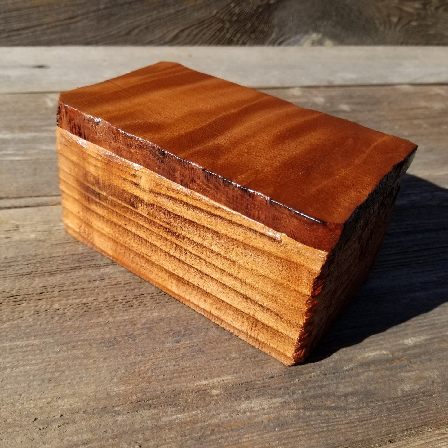 Handmade Wood Box with Redwood Rustic Handmade Jewelry Box California Redwood Jewelry Box Storage Box Limb Box #323 Coin Box