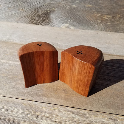 Wood Salt and Pepper Shakers Redwood Rustic Handmade #331 California Cabin Lodge Man Cave Camping Gift for Men