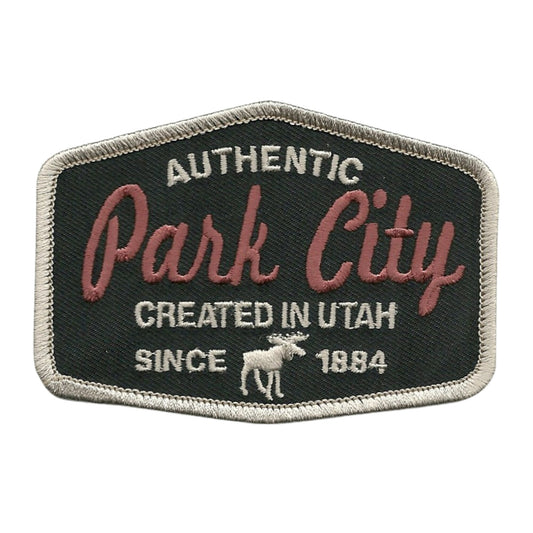 Park City Utah Patch – Mountain Resort UT – Travel Patch Iron On – UT Souvenir Patch – Applique – Travel Gift 3.75″ Vintage Retro