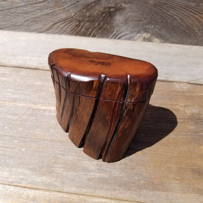 Handmade Wood Box with Redwood Rustic Handmade Ring Box California Redwood #466 Christmas Gift Anniversary Gift Ideas