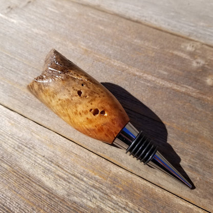 Wine Stopper Redwood Live Edge Rustic Redwood Burl - #578 Hand Turned Handmade Wine Lover Gift - Wood Gift