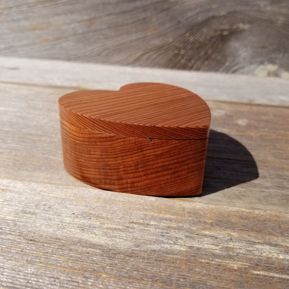 Handmade Wood Box with Redwood Heart Ring Box California Redwood #453 Christmas Gift Anniversary Gift Ideas