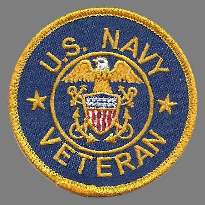 US Navy Veteran Patch Iron On Country Pride Patch United States Veteran US Military Badge Emblem 3"