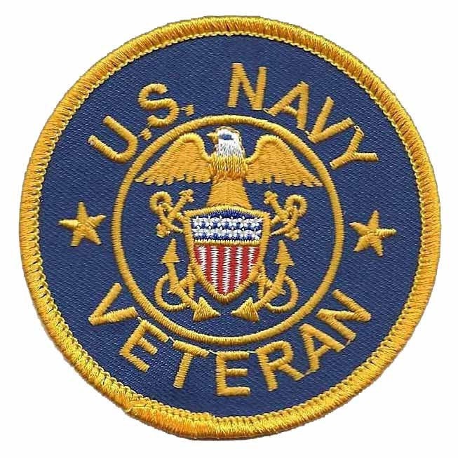 US Navy Veteran Patch Iron On Country Pride Patch United States Veteran US Military Badge Emblem 3"