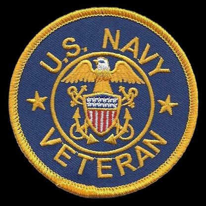 US Navy Veteran Patch Iron On Country Pride Patch United States Veteran US Military Badge Emblem 3"