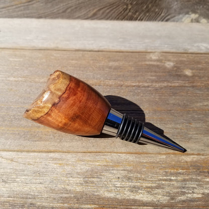 Wine Stopper Redwood Live Edge Rustic Redwood Burl - #579 Hand Turned Handmade Wine Lover Gift - Wood Gift