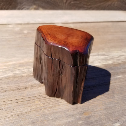 Handmade Wood Box with Redwood Rustic Handmade Ring Box California Redwood #370 Christmas Gift Anniversary Gift Ideas