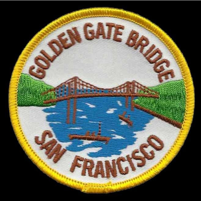 San Francisco Patch – Iron On Golden Gate Bridge – California Souvenir CA Travel Badge Emblem 3"