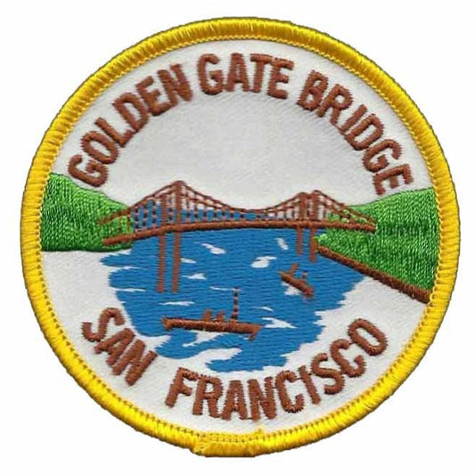 San Francisco Patch – Iron On Golden Gate Bridge – California Souvenir CA Travel Badge Emblem 3"