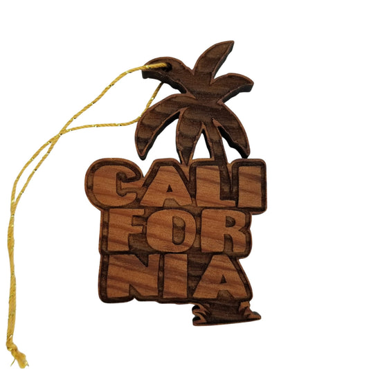 Wholesale California Palm Trees Ornament Bubble Spellout Letters Wood Souvenir