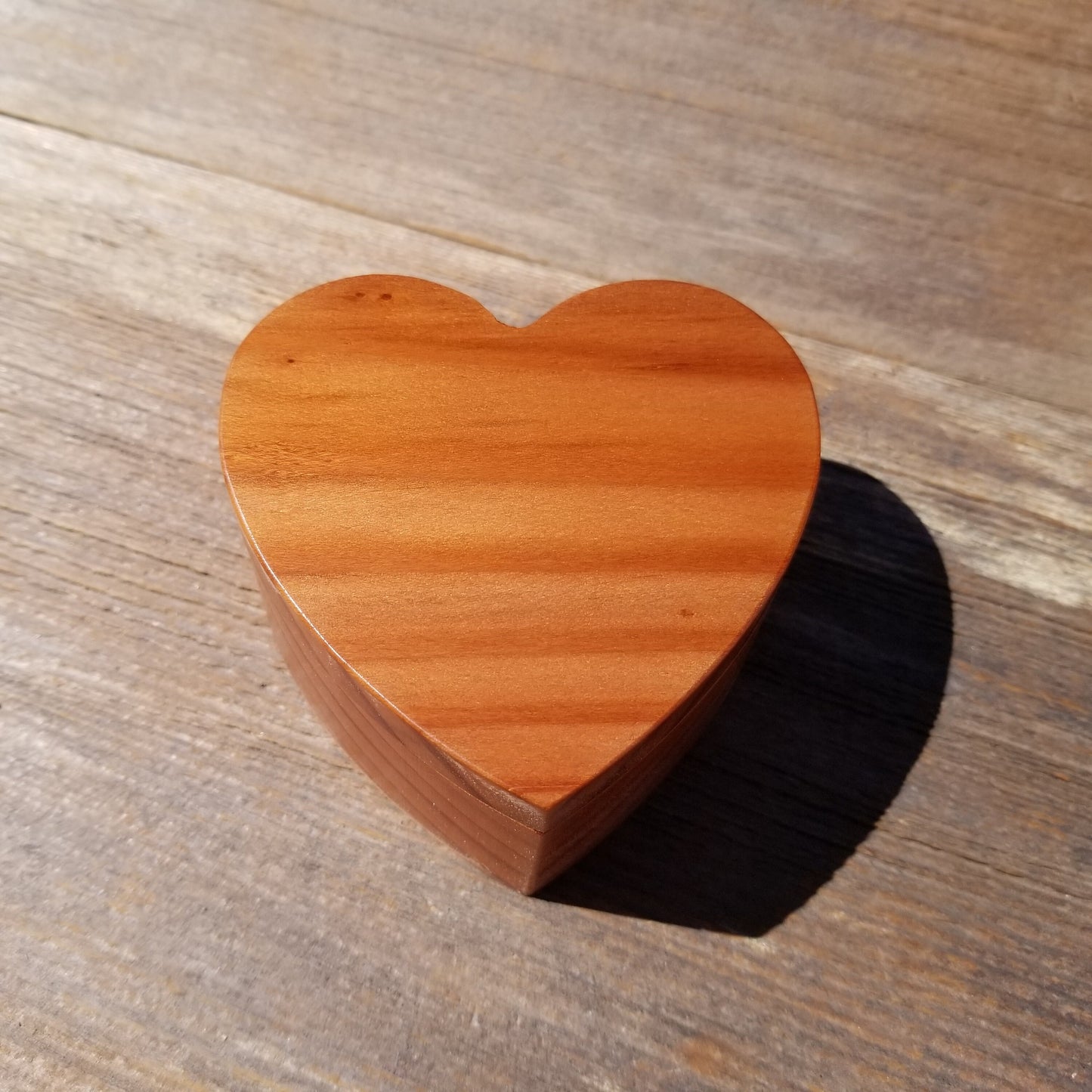 Handmade Wood Box with Redwood Heart Ring Box California Redwood #365 Christmas Gift Anniversary Gift Ideas