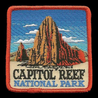 Utah Patch -Capitol Reef National Park - Travel Patch Iron On - UT Souvenir Patch - Embellishment Applique - Square 3" Travel Gift