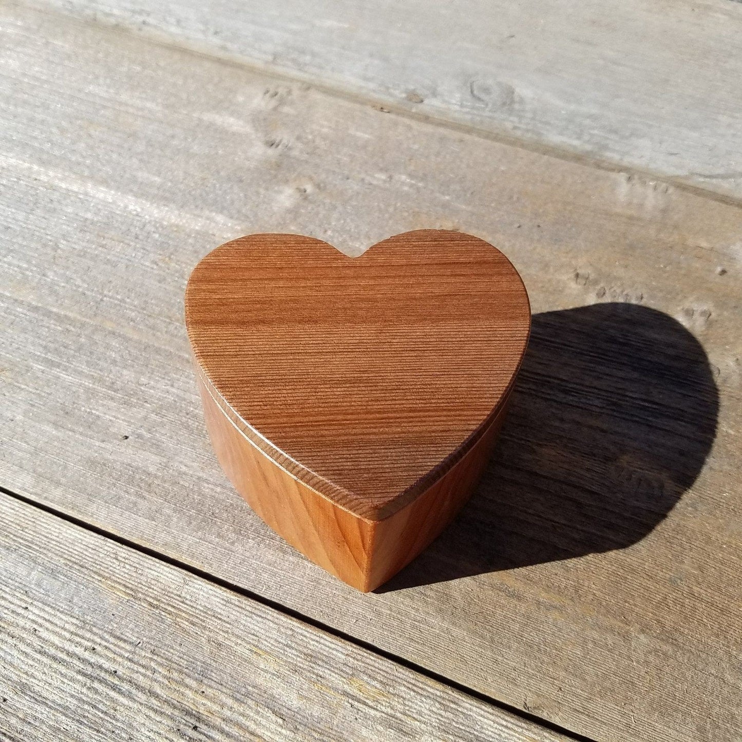 Handmade Wood Box with Redwood Heart Ring Box California Redwood #337 Engagement Ring Box Wedding Proposal