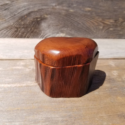 Handmade Wood Box with Redwood Rustic Handmade Ring Box California Redwood #468 Christmas Gift Anniversary Gift Ideas