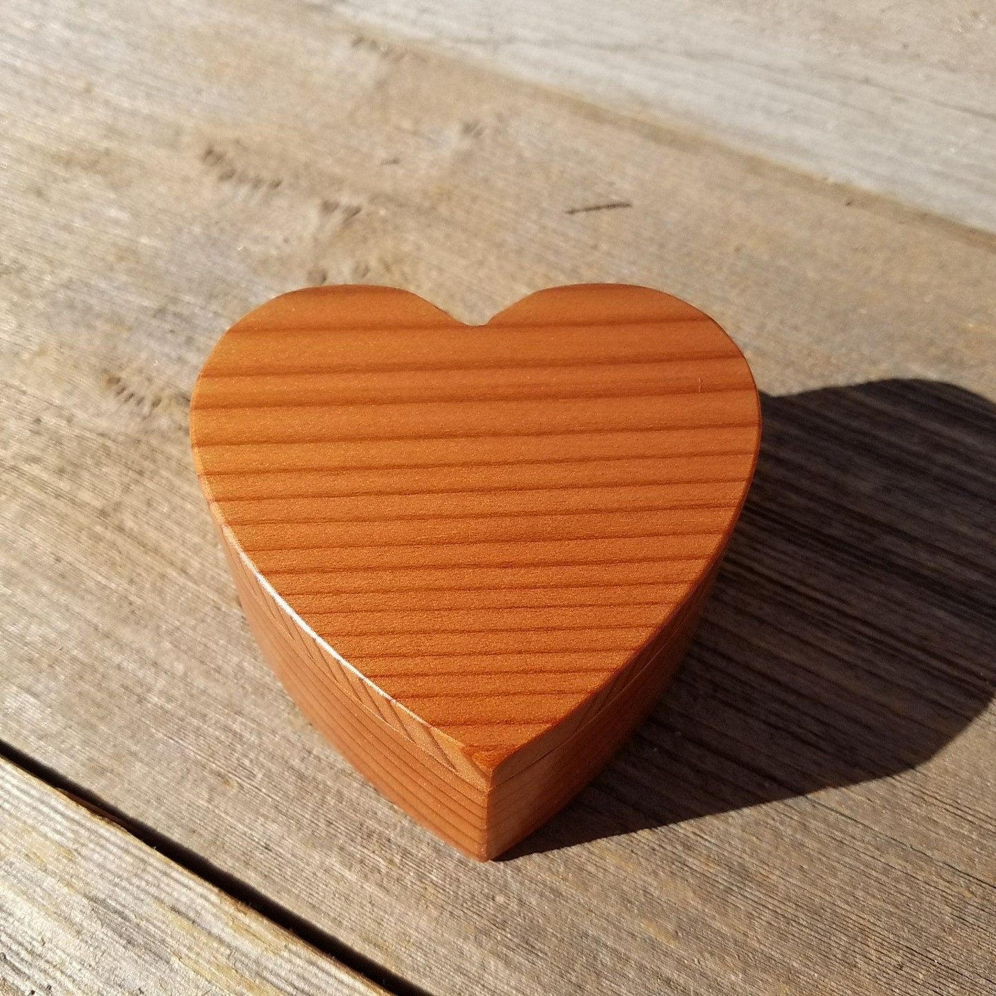 Handmade Wood Box with Redwood Heart Ring Box California Redwood #327 Engagement Ring Box Wedding Proposal