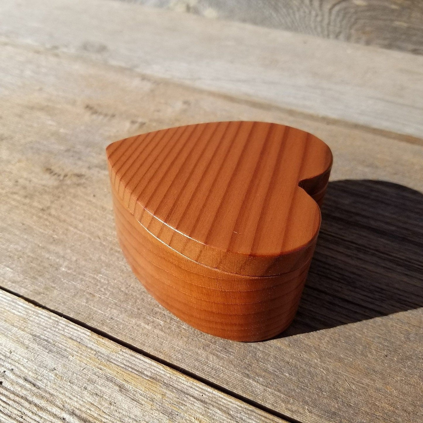 Handmade Wood Box with Redwood Heart Ring Box California Redwood #327 Engagement Ring Box Wedding Proposal