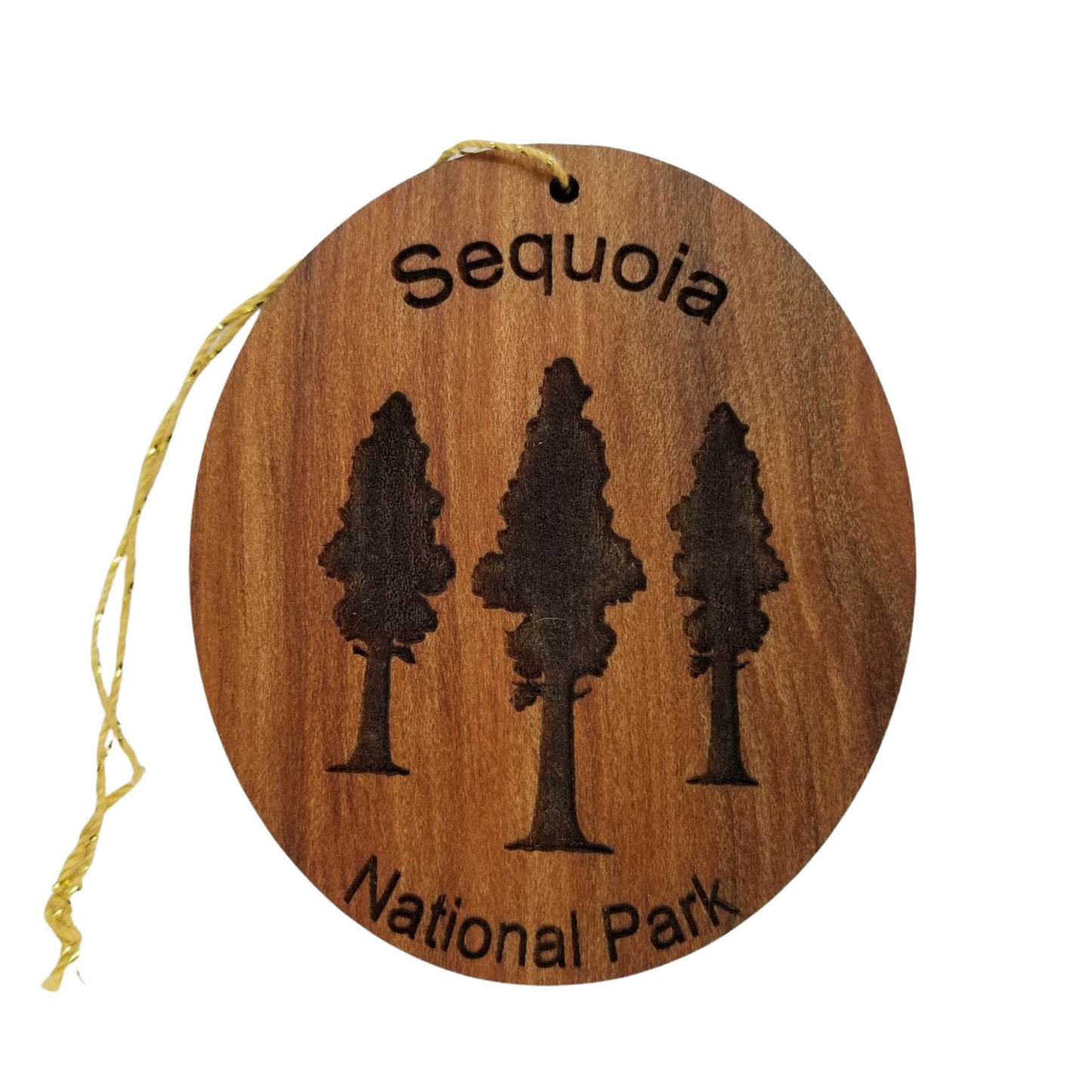 Sequoia National Park Ornament - Forest Trees Christmas - 3 Giant Sequoias - Travel Gift - California Souvenir Handmade Wood