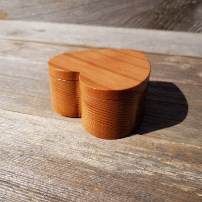 Handmade Wood Box with Redwood Heart Ring Box California Redwood #454 Mothers Day Anniversary Gift Ideas