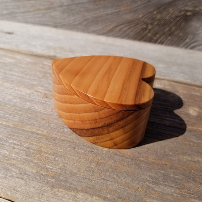 Handmade Wood Box with Redwood Heart Ring Box California Redwood #452 Christmas Gift Anniversary Gift Ideas