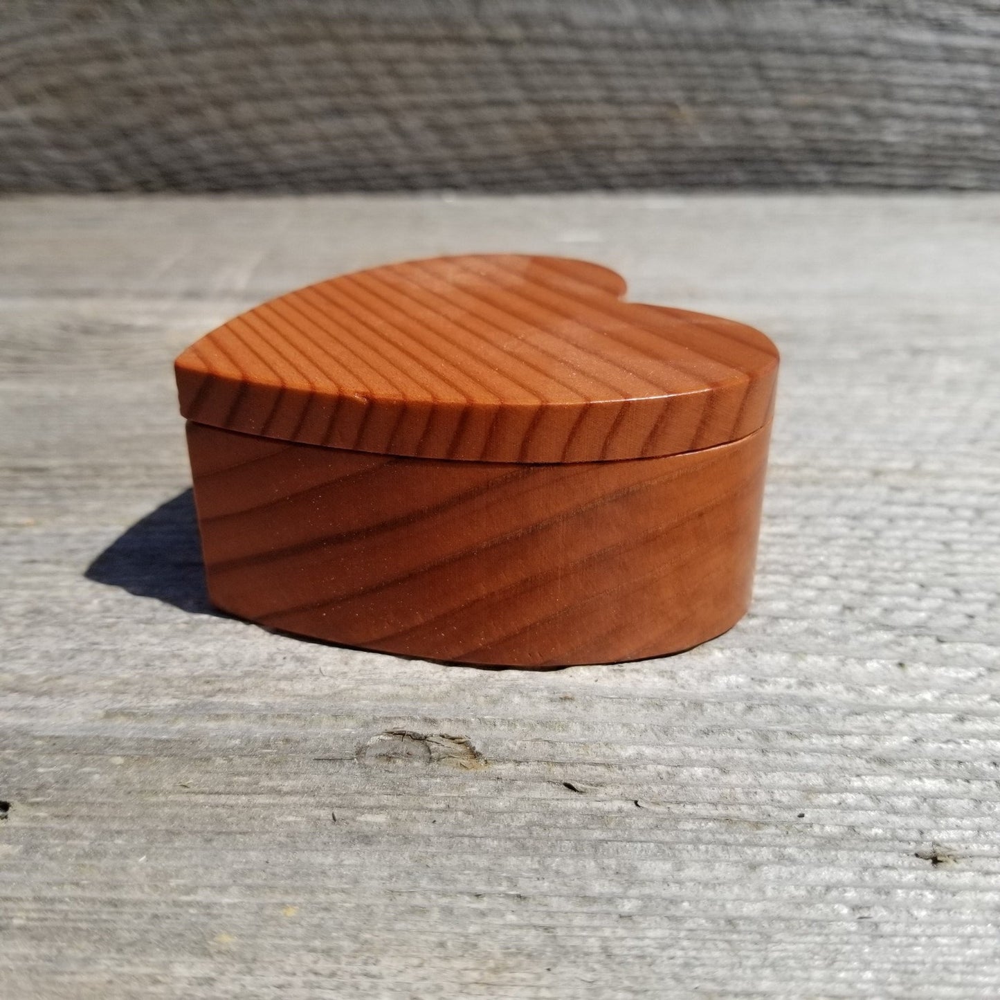 Redwood Heart Wood Box Ring Box Engagement Ring Box #273