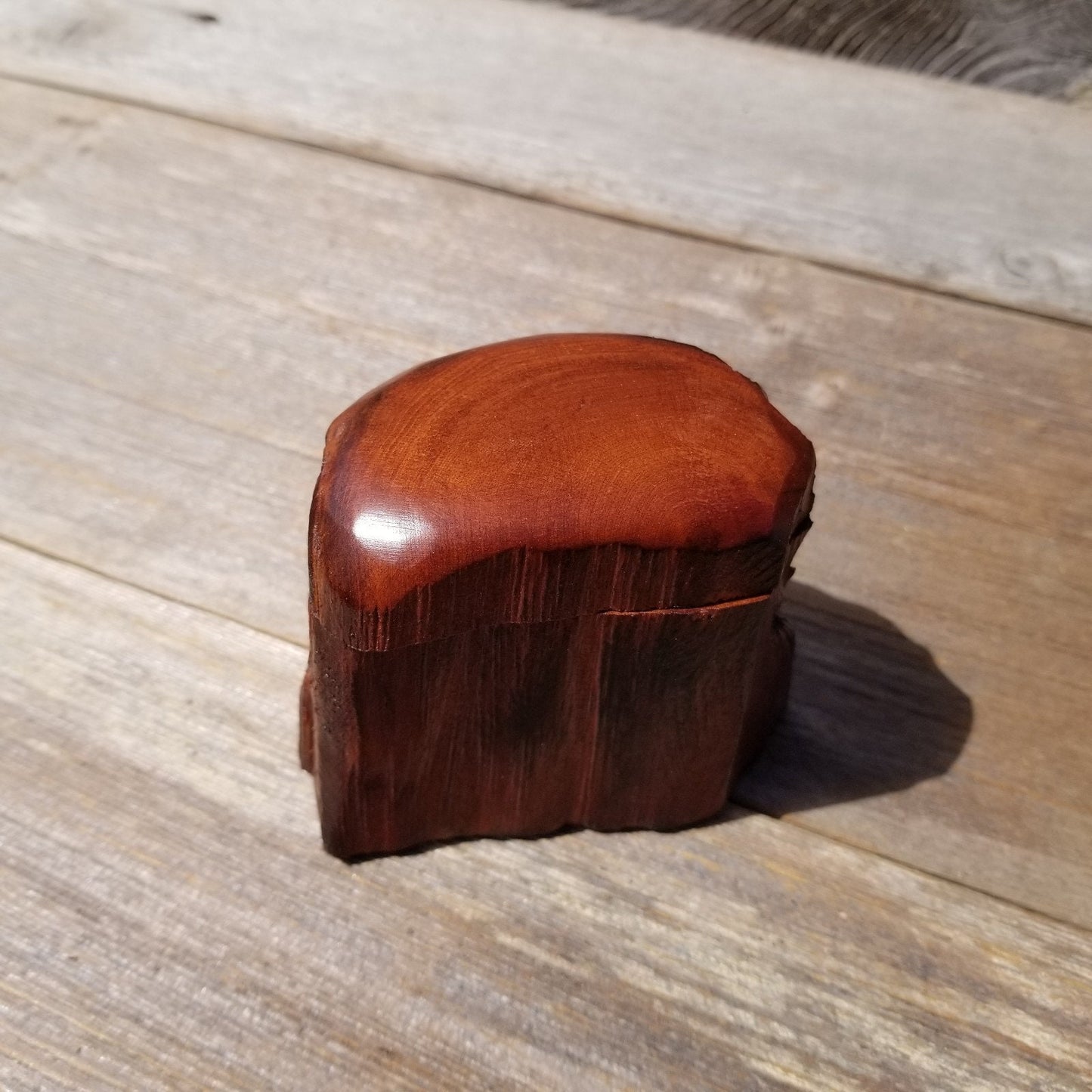 Handmade Wood Box with Redwood Rustic Handmade Ring Box California Redwood #464 Christmas Gift Anniversary Gift Ideas