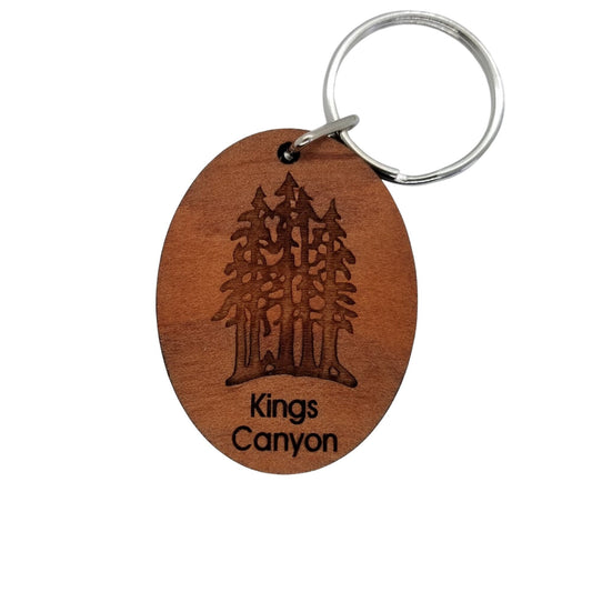 Kings Canyon Redwood Trees Grove Wood Keychain California Redwood Souvenir Travel Gift - Wood Gift Key Chain Key Tag Key Ring Forest Gift