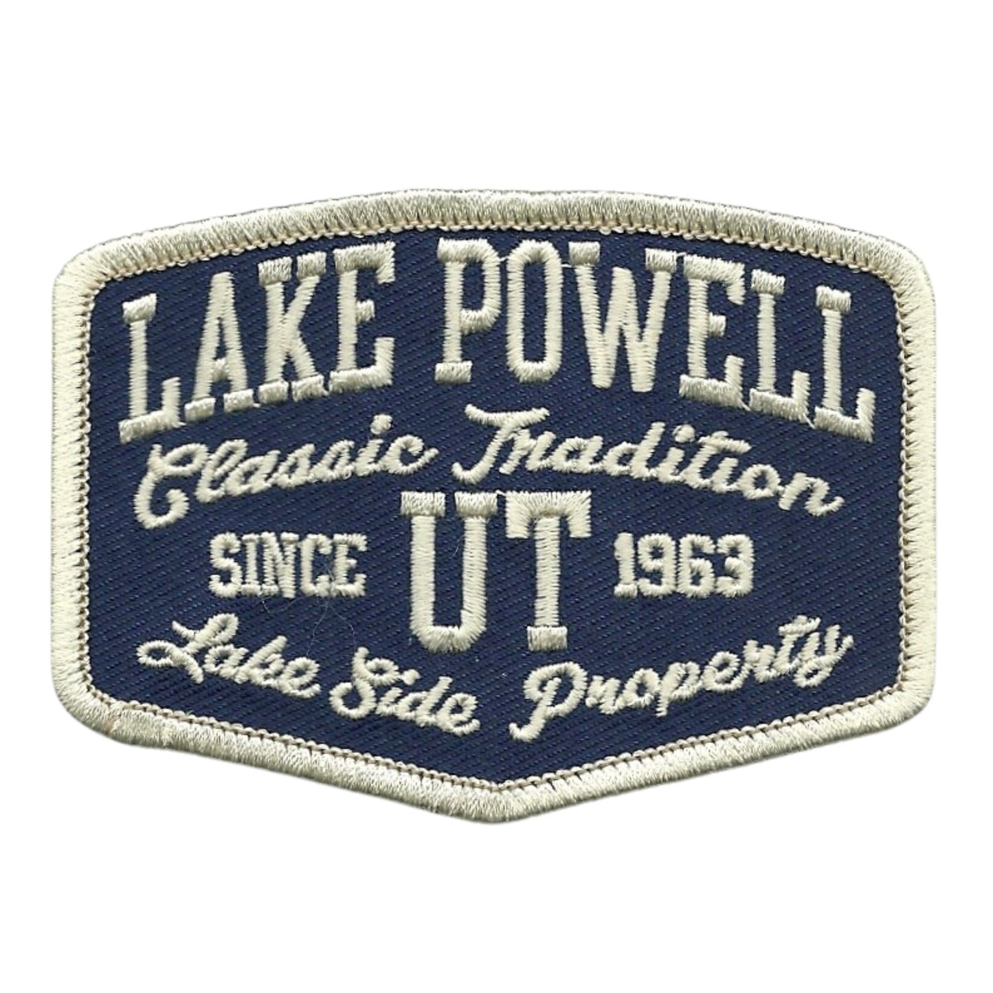 Utah Patch – Lake Powell Utah Souvenir – UT Travel Patch Iron On Applique Embellishment 3.5" Lake Resort